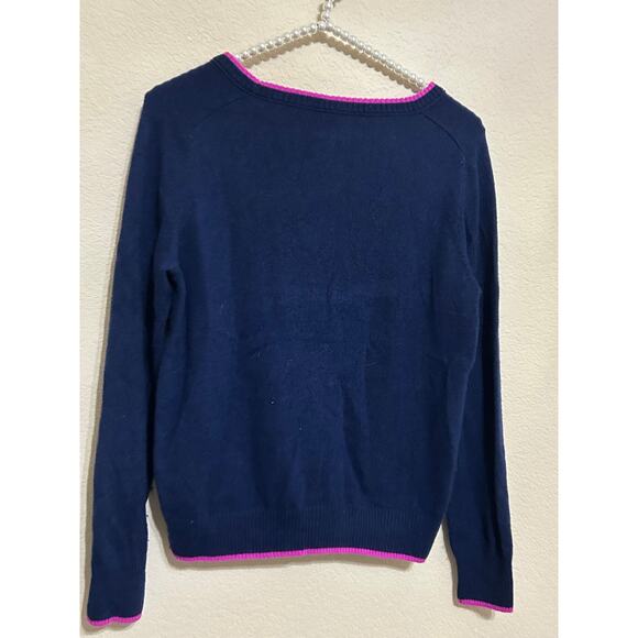 Margaret O'Leary Cashmere Sweater Size XS Blue Pullover Preppy Luxury Capsule - Picture 9 of 9